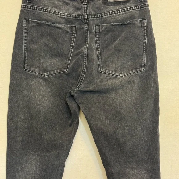B-211 One X One Teaspoon Black Distressed High Waist Skinny Jeans Size 28 - Picture 10 of 15